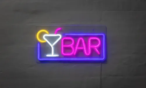 Ljusskylt - Bar