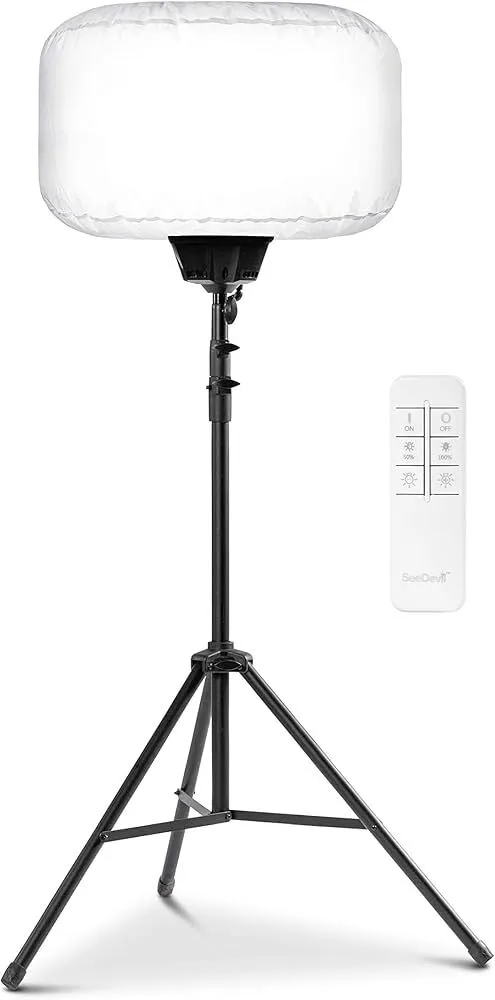Event Lighting SeeDevil 60 Watt LED Balloon Light Kit, 120 Volt, 7,800 Lumen, 3000K - 5000K