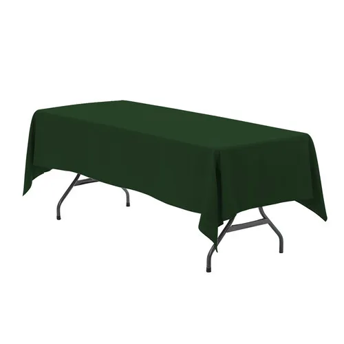 60''x126'' Black Rectangular Polyester Tablecloth