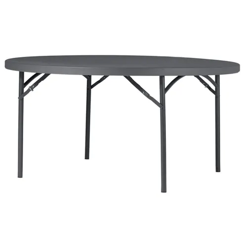 5 ft Round Plastic Folding Table (Shark Grey)