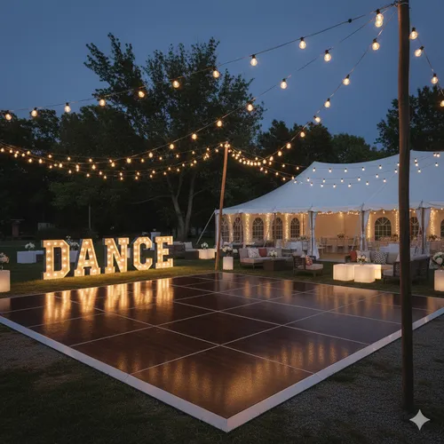 16×16 Dark Maple Dance Floor Panel