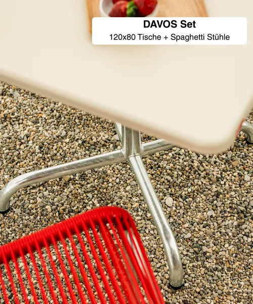 Davos 120x80 + Säntis Spaghetti Stühle