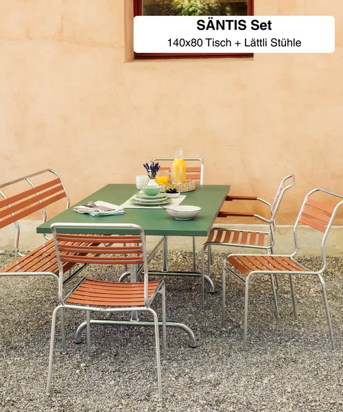 SÄNTIS 140x80 + Lättli Stühle