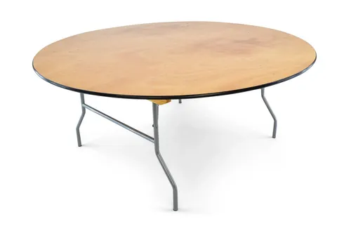72in Round Wood Table