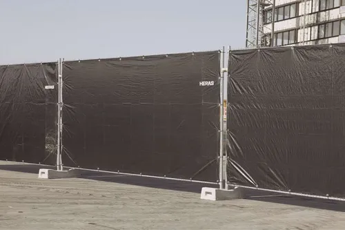 Heras hekken met doek