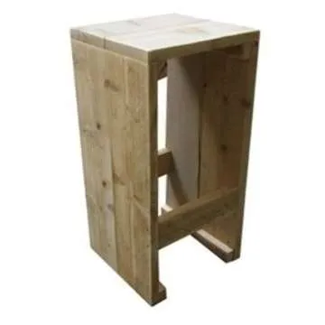 Steigerhouten barkruk - 2de hands