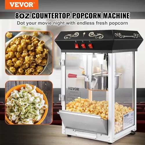 THEATER-STYLE POPCORN MACHINE (25 servings)