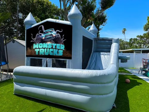 Monster Trucks Bounce Slide (WET or DRY) 16 x 16 x 16