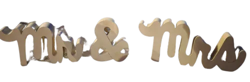 Brown Wood Mr. & Mrs Letters/Sign