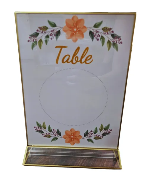 Set of 12, 8X10 Gold & Clear Acrylic Frames