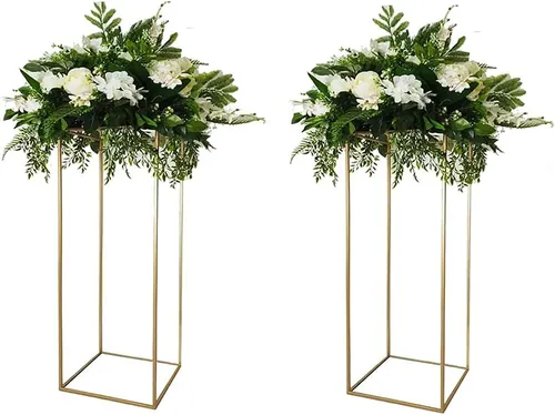 Gold Metal Floral Stand Centerpiece
