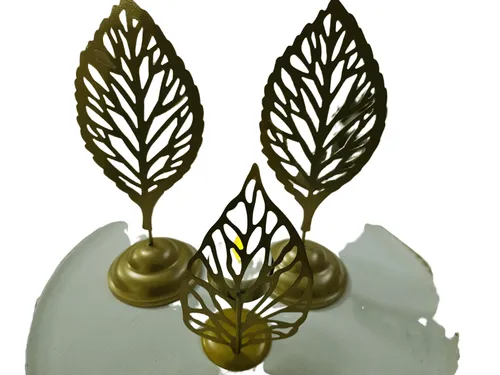 Gold Leaf Table Trio Tealight Holder