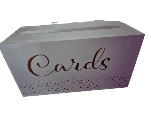 White & Gold Card Box