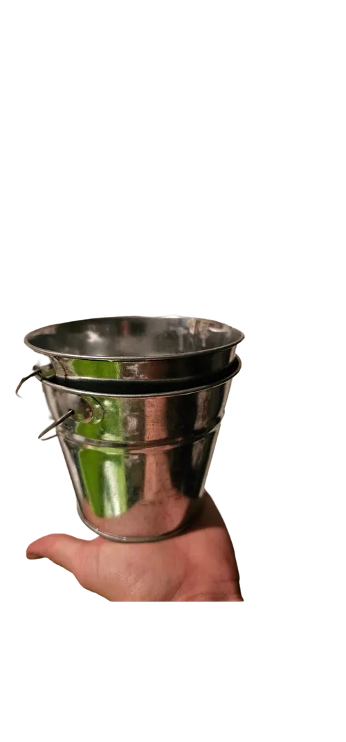 2 Small Silver Pails
