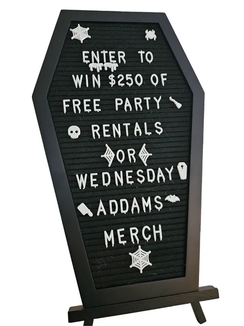 Table Top Coffin Letter Board