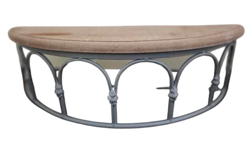 Semi-Cricle Wood & Iron Tier Tray