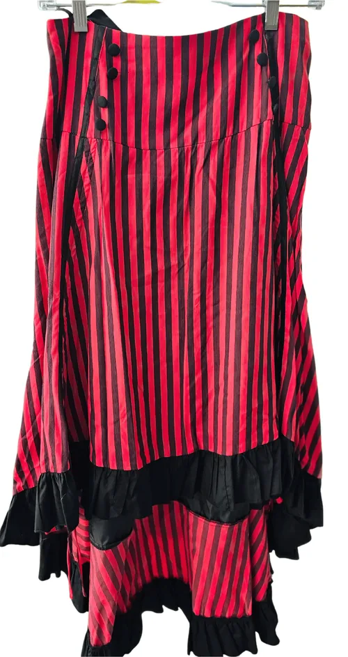 Red & Black Saloon Girl Skirt