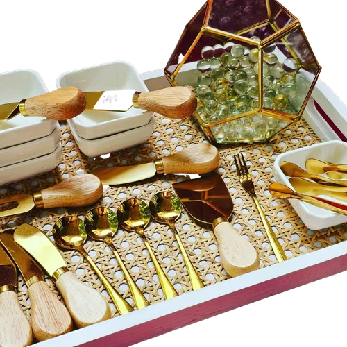 Gold & White Serving Set