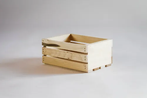 Hand Crafted Natural Wood Crate