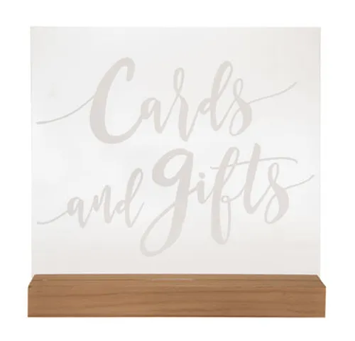 Clear Acrylic Cards & Gifts Sign