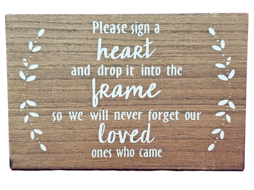 Wood Sign a Heart Sign