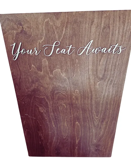 Wood Seating Chart Sign