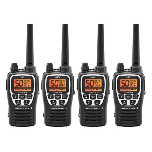 Midland Walkie Talkie Radio Bundle (4-Pack)