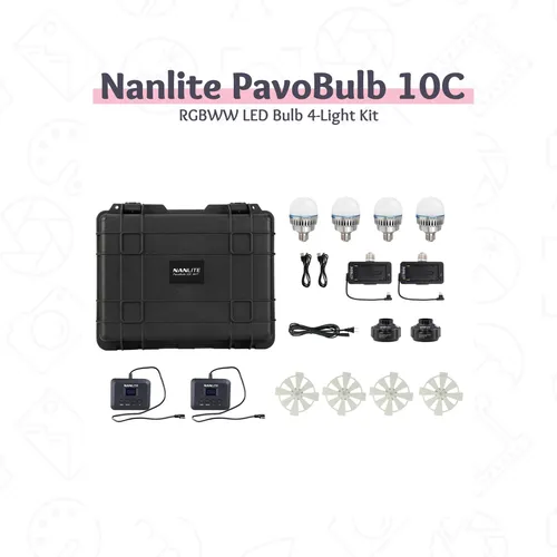 Nanlite PavoBulb 10C RGB 4 light kit