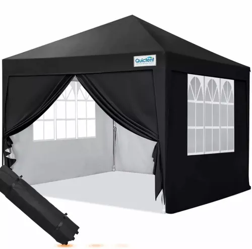 Zijwanden easy-up tent (set van 4) - zwart