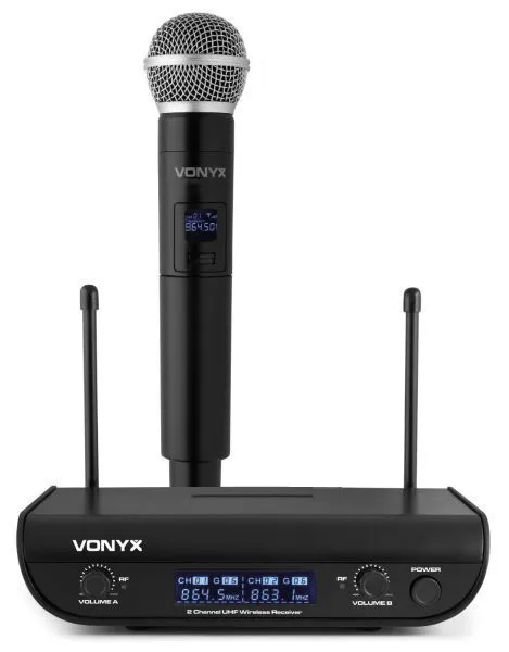 Draadloze microfoon met ontvanger