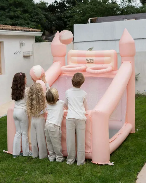 Inflatable basketball ball game