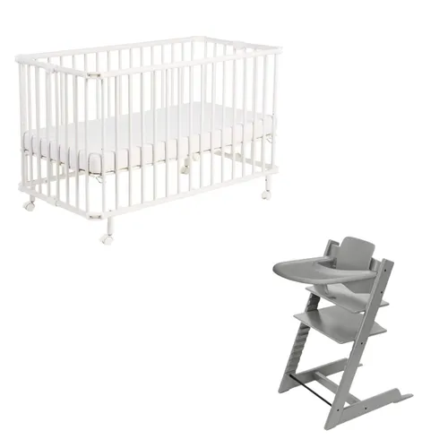 Wooden cot and Stokke Trip Trapp package