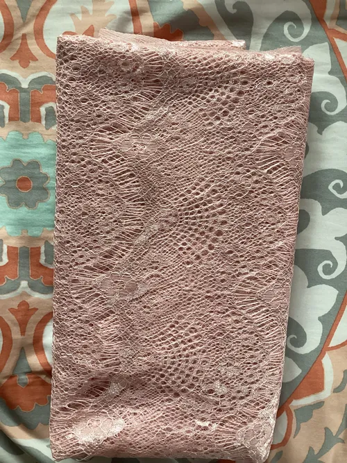 Pink Lace Dessert Table Fabric