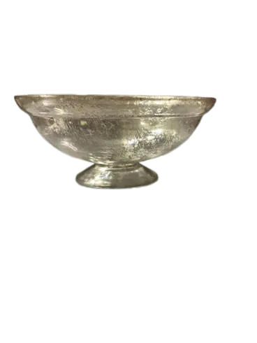 Mercury Silver Glass Compote Bowl