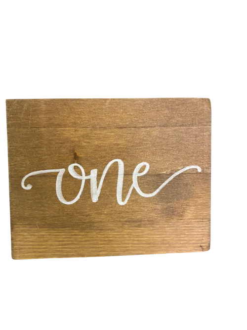 Wood Table Numbers (1-12)