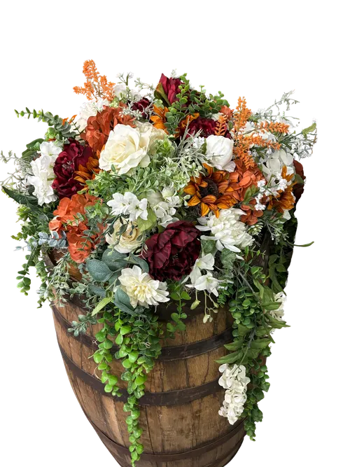 Custom Floral Barrell Topper