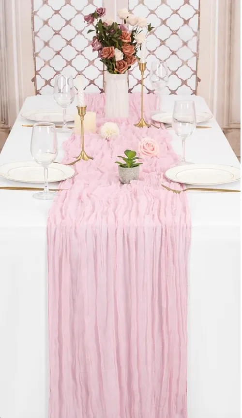 Light Pink Table Runner