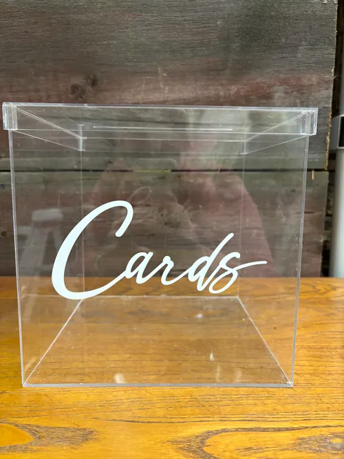 Clear Acrylic Card Box 
