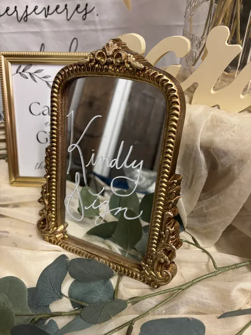 Small Gold Frame Mirrior 6.5