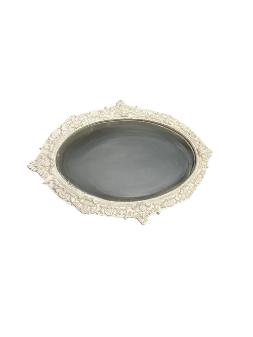 Oval Mirror White Frame 23