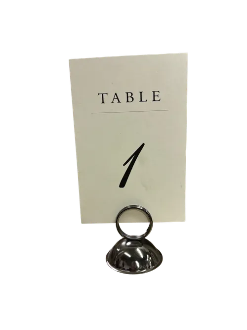 Vertical Table Number Card (1-29)