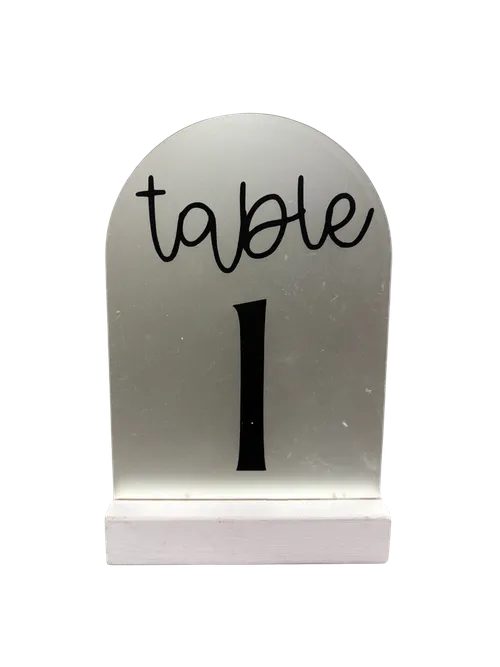 Arched Acrylic Table Number (1-28)