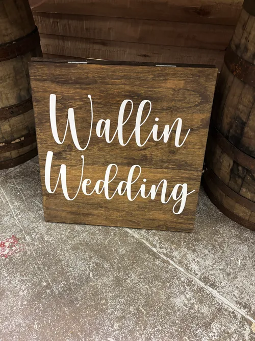 Wooden Free Standing Wedding Sign