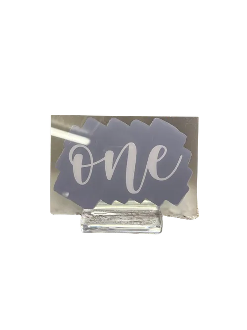 Acrylic Brushstroke Table Number (1-22)