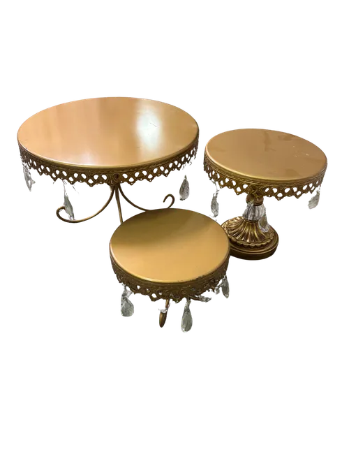 Round Gold Cake Stands