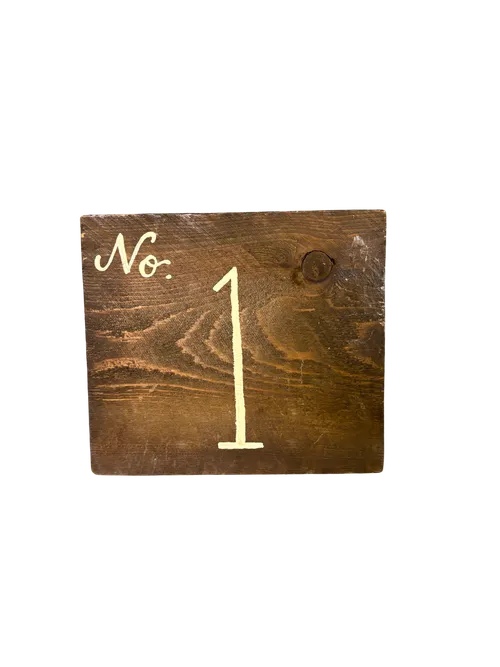 Wood Numeric Table Numbers (1-40) 