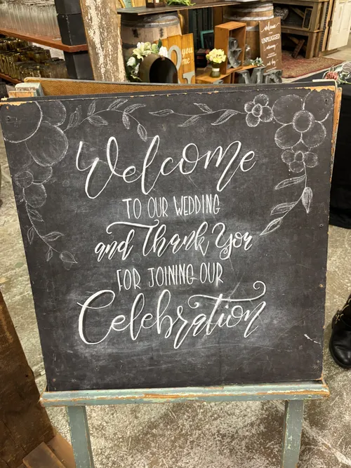 Welcome to Our Wedding Chalk Sign