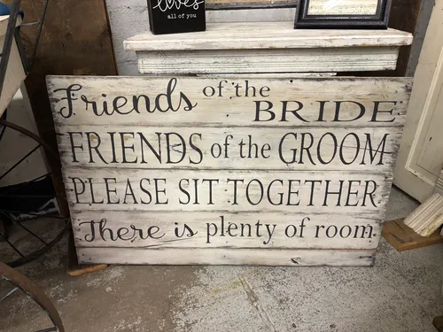 Friends of the bride, friends of the groom sign 40