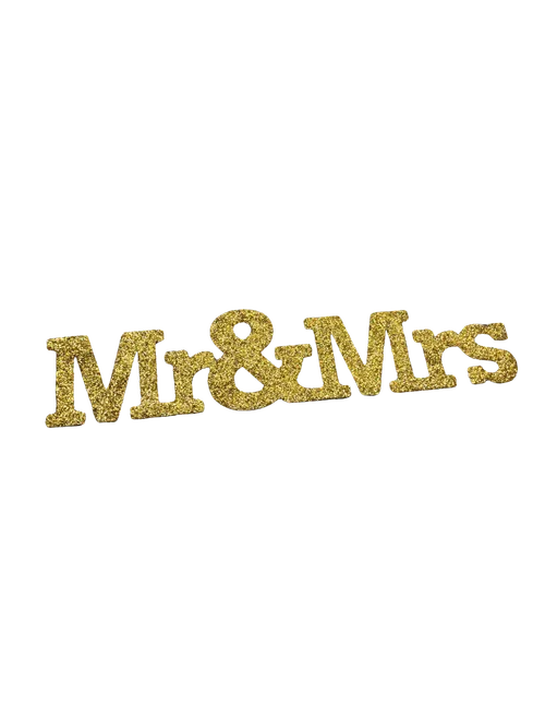 Gold Mr & Mrs Sign