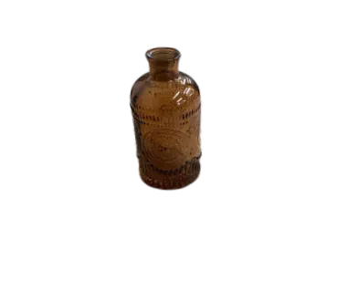 Amber Patterned Bottle